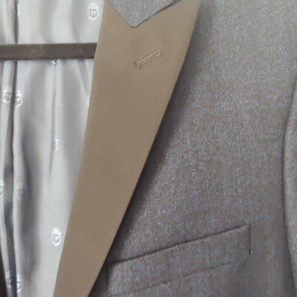 Tuxedo Jacket - Sz 40 - Navy tweed type blue / black lapel - Varvatos Soho Fit - Picture 9 of 13